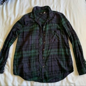 Purple/ green & red/ black flannels